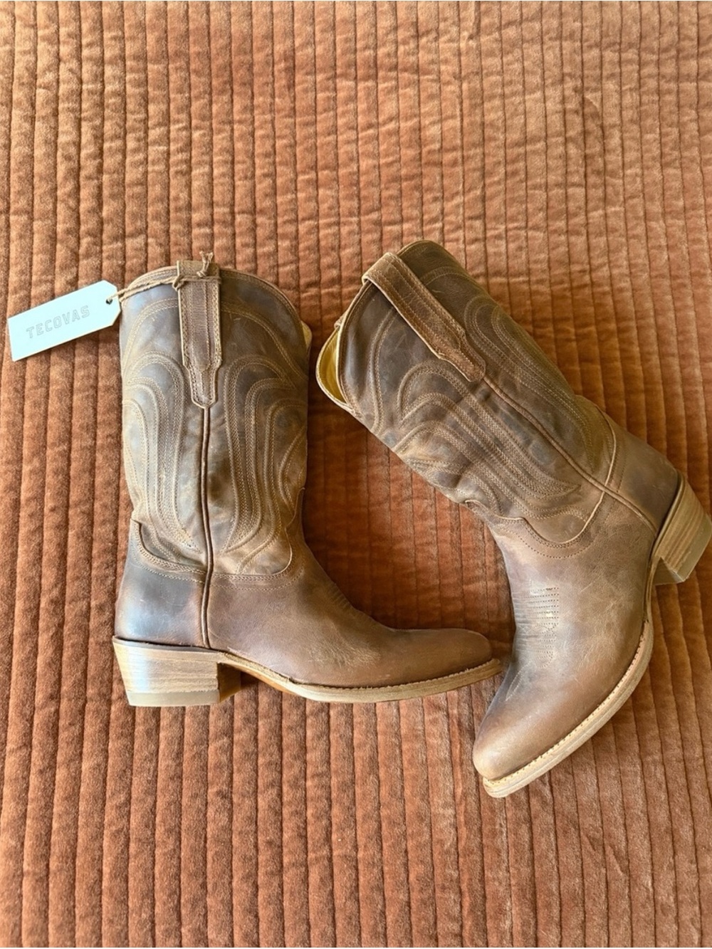 Tecovas Jamie Tan Leather Western Boots